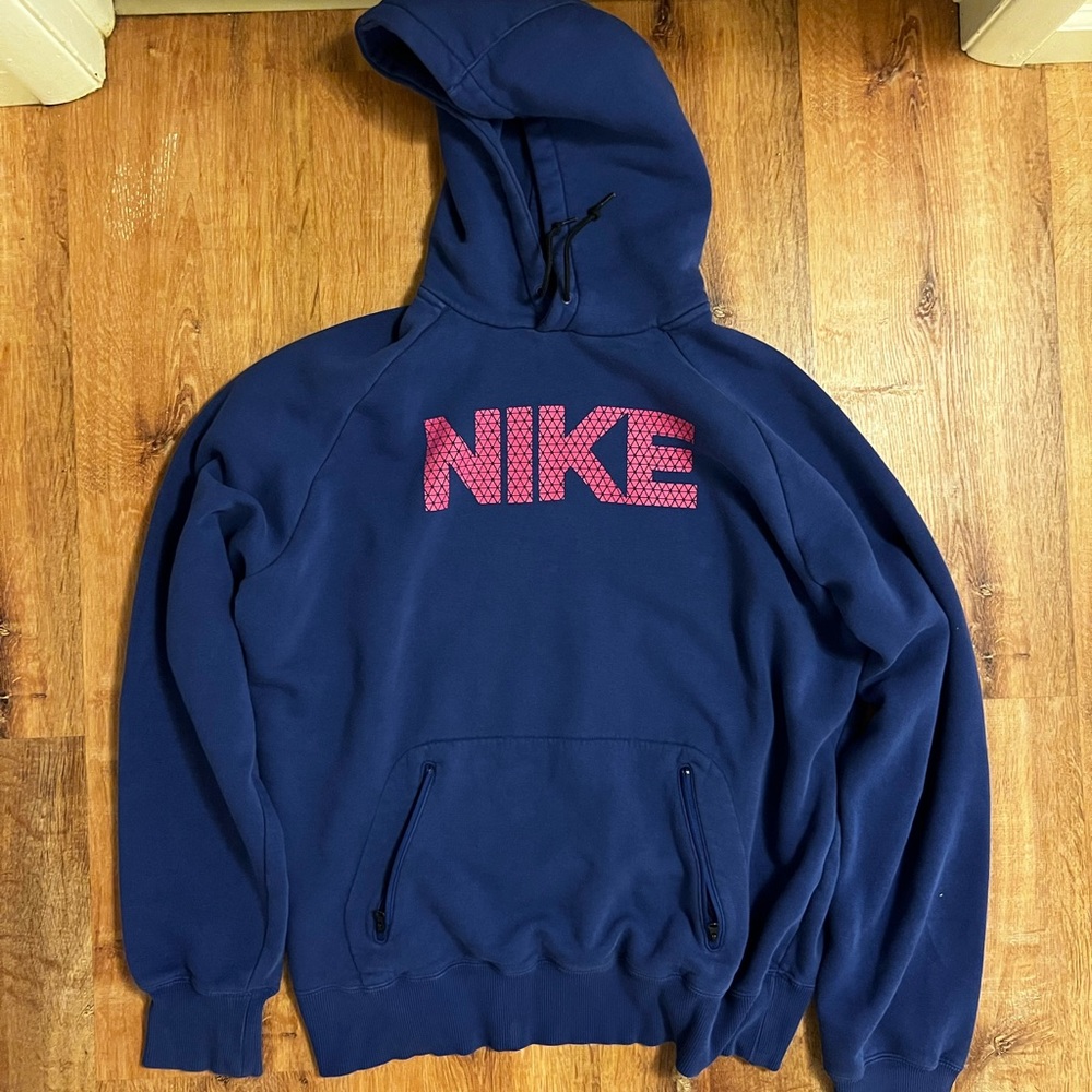 Nike Athletic Dept. Blue/Pink Hoodie, XL